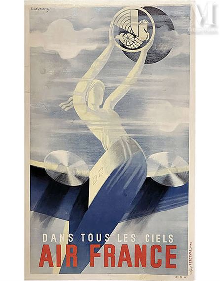 Dans Tous Les Ciels Air France by Roger de Valerio, vers 1930