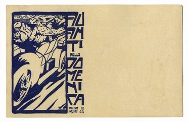 Avanti della domenica, cartolina postale by Umberto Boccioni, 1905