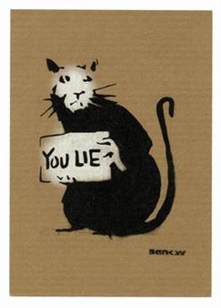 Banksy | Rat. You lie (2015) | MutualArt