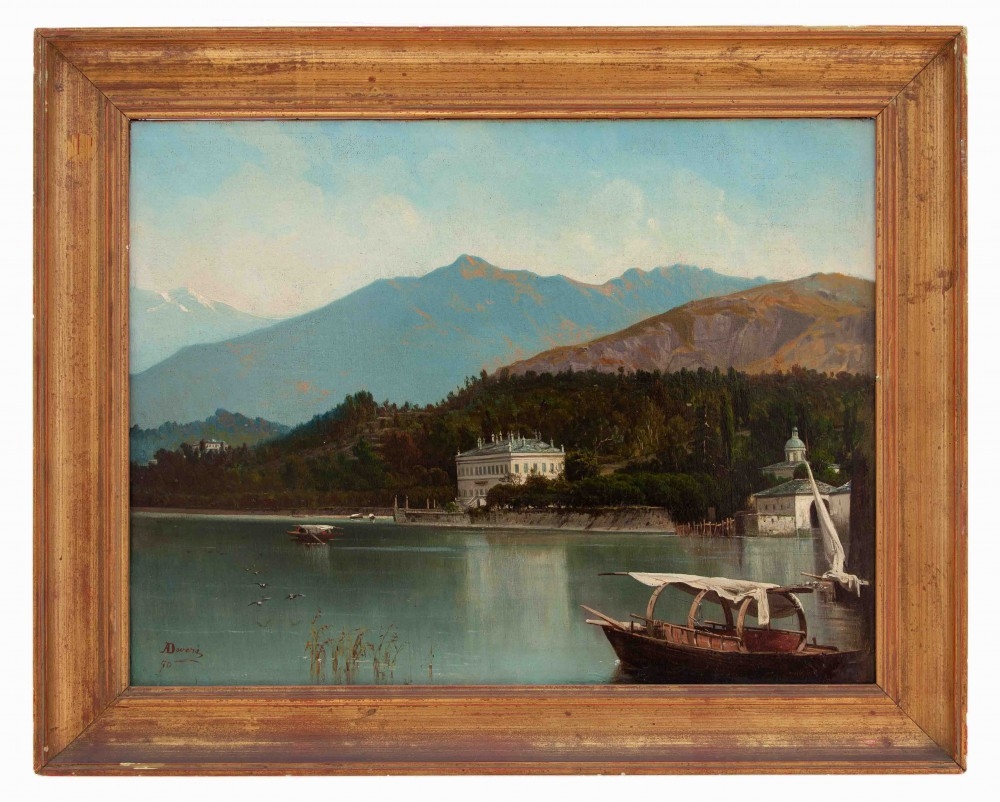 Villa Melzi, Lago di Como by Achille Dovera, 1870