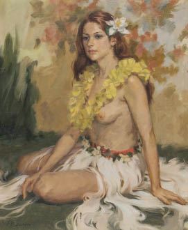 Show dancer (Hawaiian style) by Suganuma Kinroku, 1969