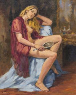 Dark red gown by Suganuma Kinroku