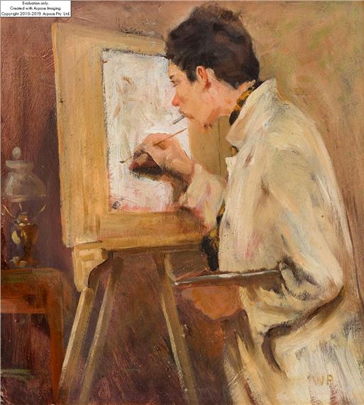 W pracowni artysty by Wlodzimierz Popiel, circa 1899