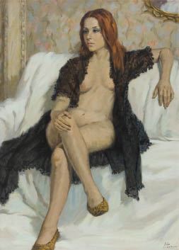 Black night gown by Suganuma Kinroku, 1967