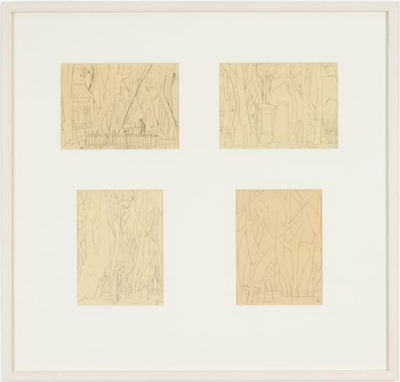 Lennart Rodhe | Lennart Rodhe, pencil drawings, 4, signed and dated -44 ...