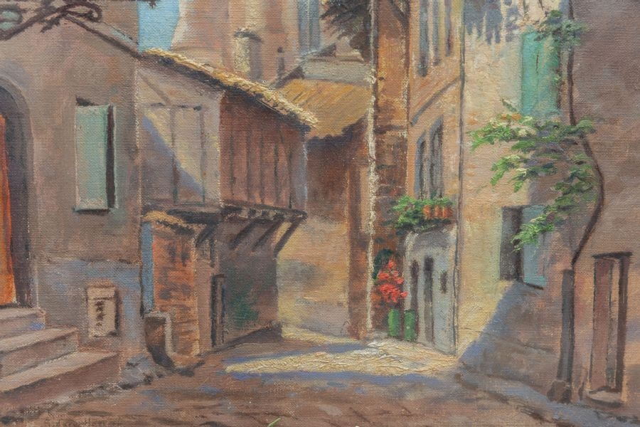 Artwork by Sidney Harvest, Vue de la Cathédrale d'Albi, Made of Oil on canvas