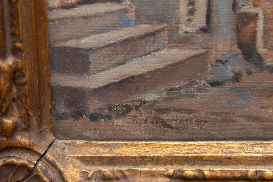 Artwork by Sidney Harvest, Vue de la Cathédrale d'Albi, Made of Oil on canvas