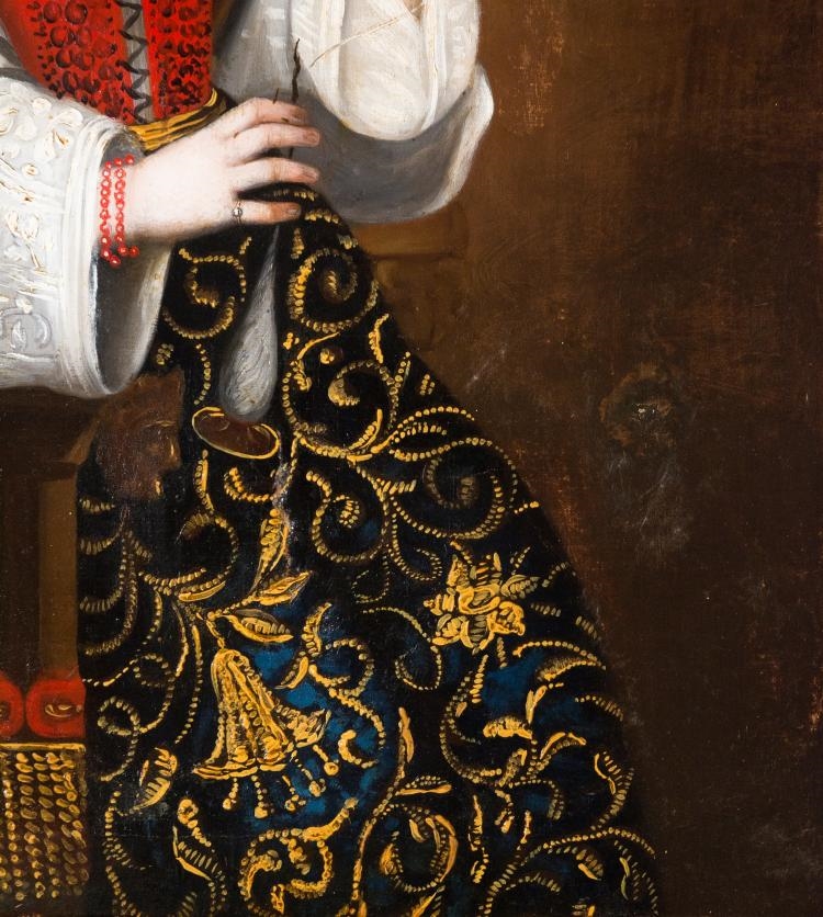 Spanish Colonial School, 17th Century | The Child Virgin Mary Spinning ...