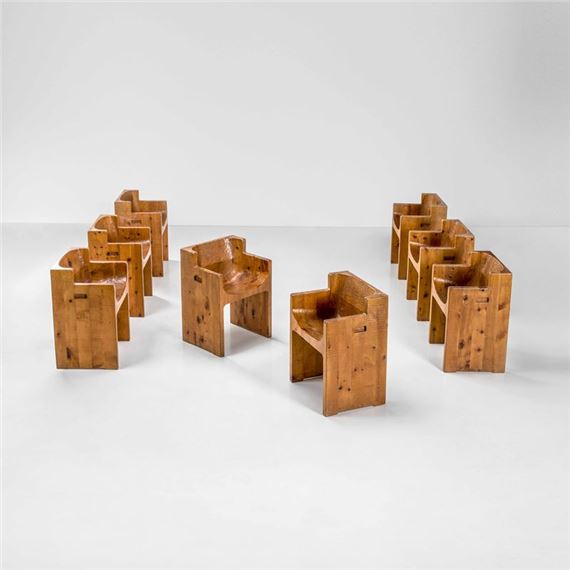 Otto sedute con braccioli by Giuseppe Rivadossi, 1970