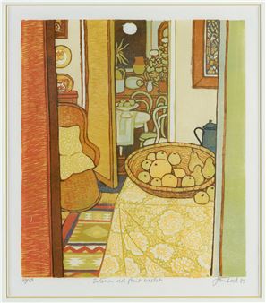 Interior With Fruit Basket - Joan Lock