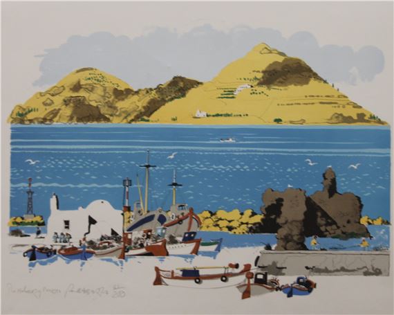 The Harbour of Naousa by Paul Hogarth