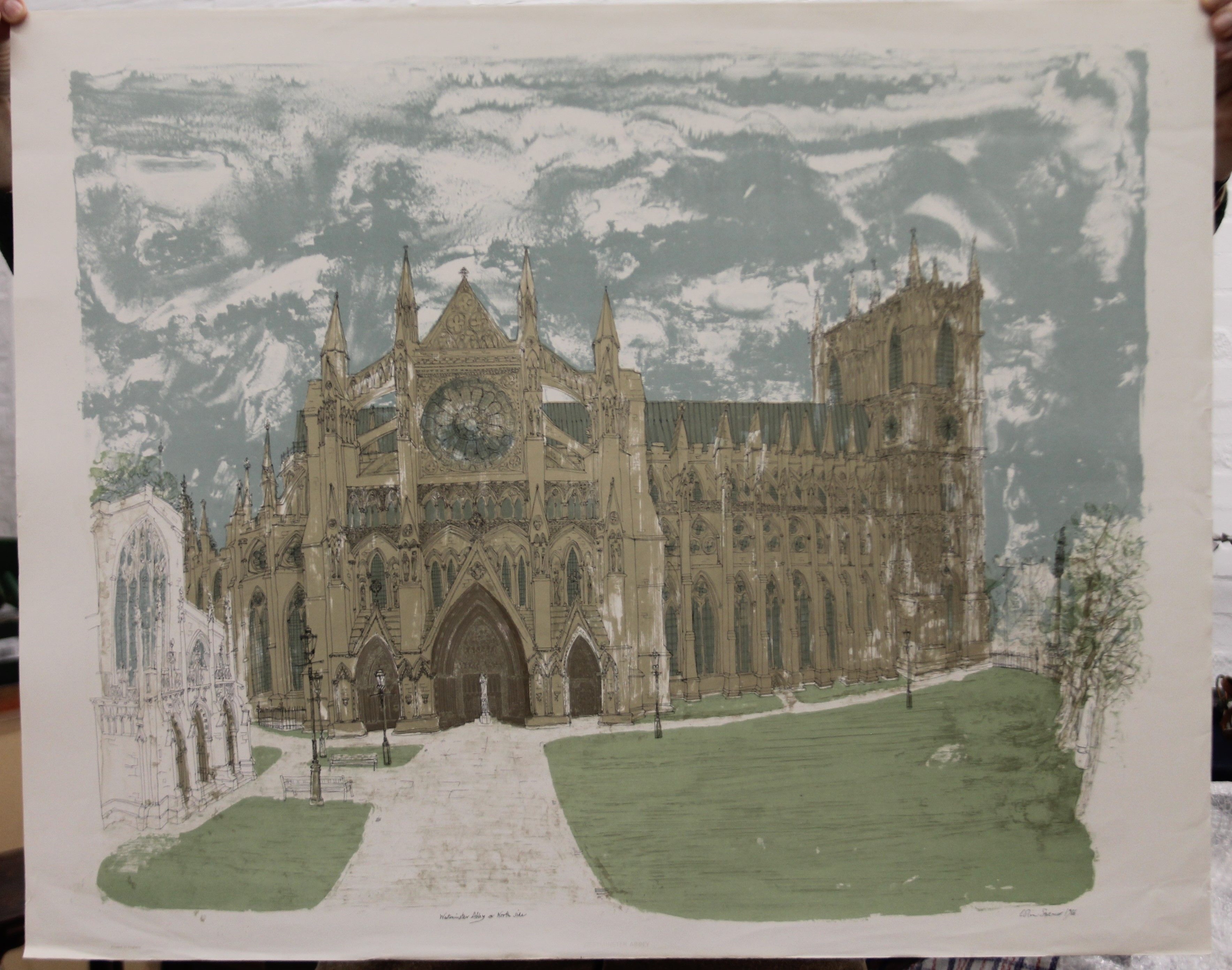 Artwork by Colin Spencer, Westminster Abbey North Side, Made of print