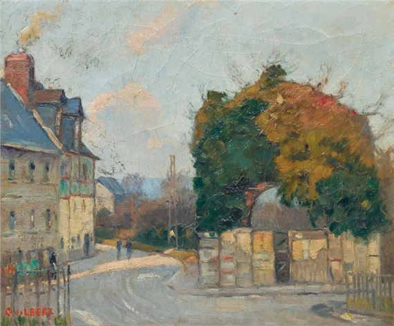 Oil on canvas by Narcisse Guilbert