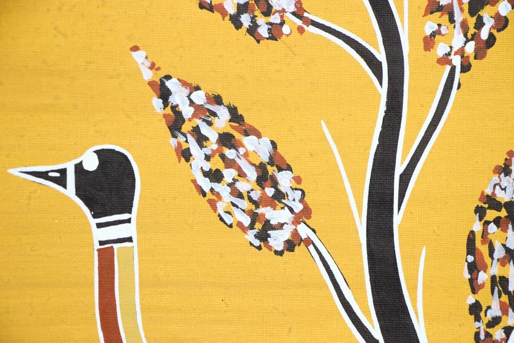 Artwork by Craig Nayinggul, Ducks & Pandanus, Made of Synthetic polymer paint on canvas