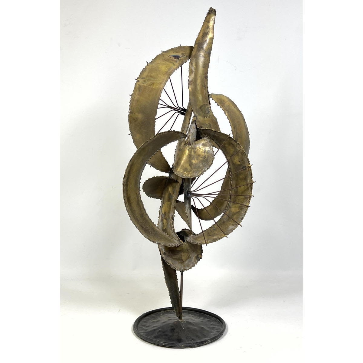 Harry Balmer | HARRY BALMER Style Table Sculpture. Mixed metal. | MutualArt