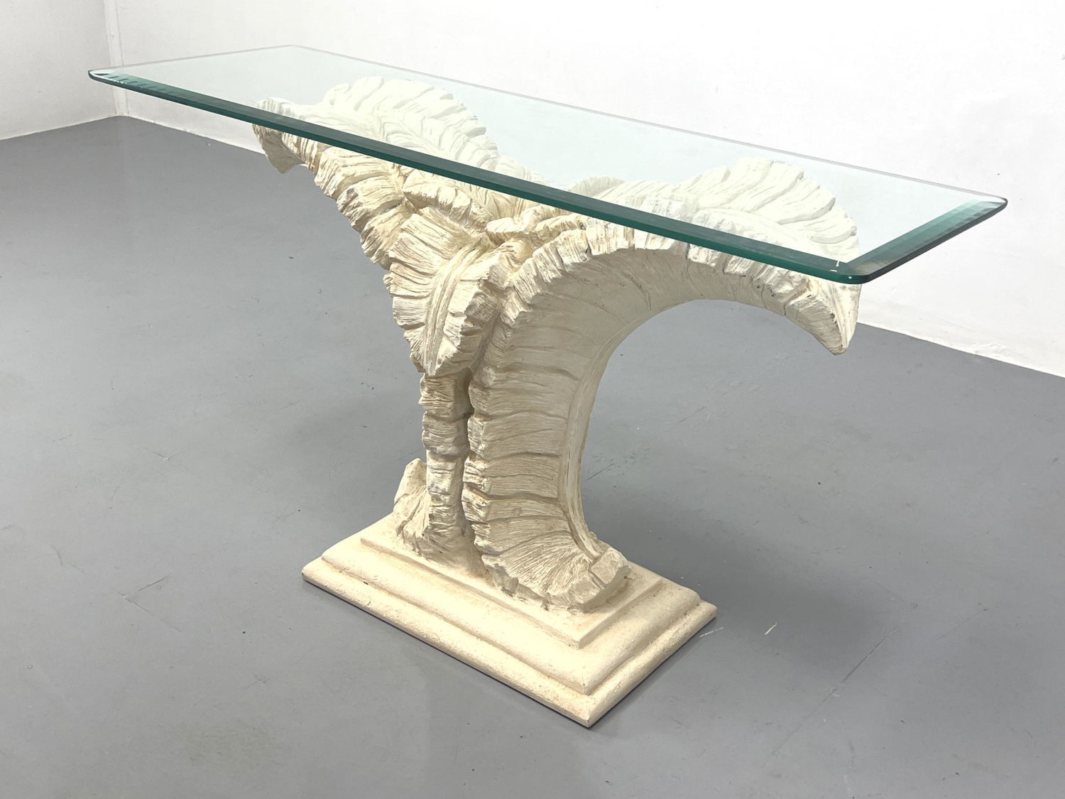Serge Roche | Serge Roche style Palm Leaves Console Table | MutualArt