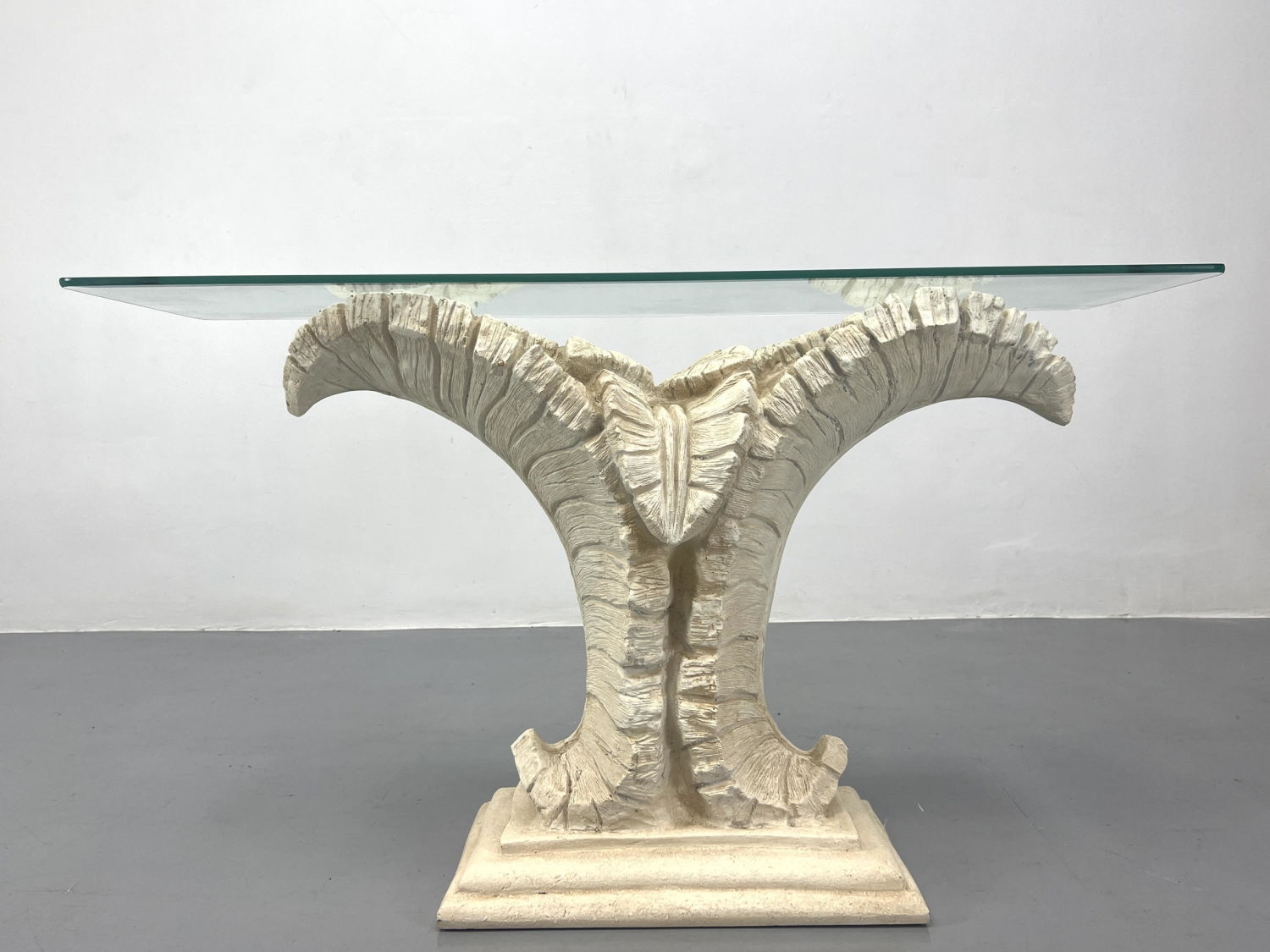 Serge Roche | Serge Roche style Palm Leaves Console Table | MutualArt