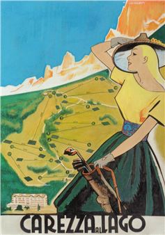 BOZZETTO PER MANIFESTO ‘CAREZZA AL LAGO’ - Franz Lenhart