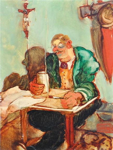 L’ARTISTA AL TAVOLO by Kleofas Bogailei