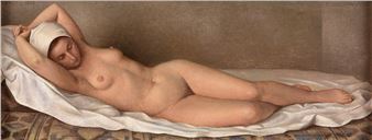 Liegender Frauenakt - Karel van Veen