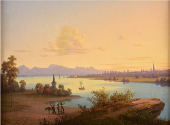 Vierwaldstättersee mit Blick auf Luzern - Johann Friedrich Helmsdorff