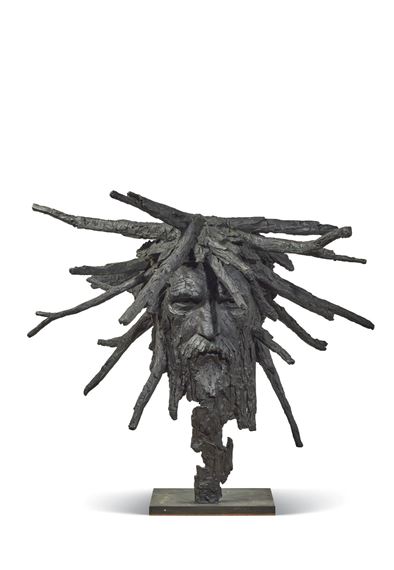 Tête de Kuntermann (le gardien de la forêt) by Christophe Charbonnel, Executed in 2019