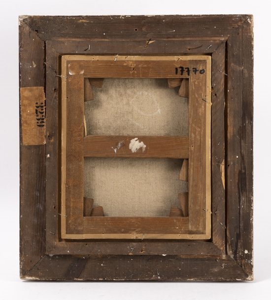 Artwork by Lucien Réne Mignon, Still life with a bunch of roses. Oil on canvas. Signed lower left. 27 x 22 cm., Made of Oil on canvas