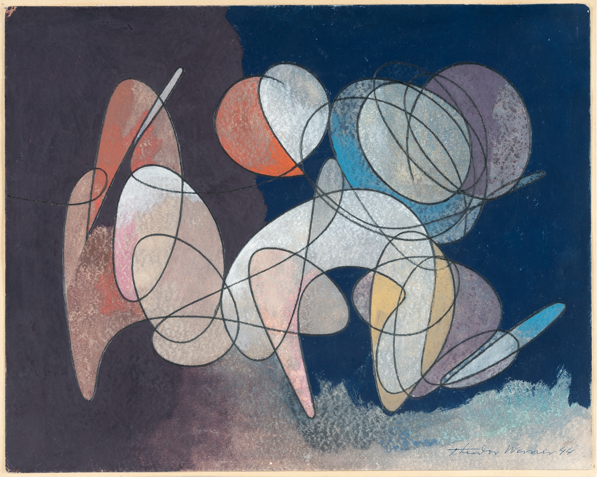 Artwork by Theodor Werner, “Don Quichote”, Made of Tempera and pencil on cardboard