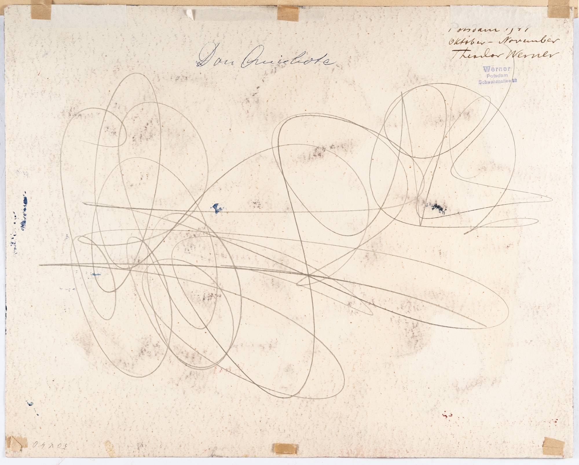 Artwork by Theodor Werner, “Don Quichote”, Made of Tempera and pencil on cardboard