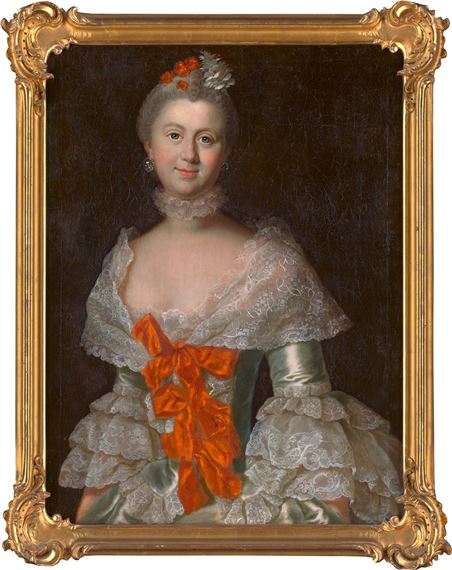 Bildnis einer Dame von Tschirschky-Bögendorff by Anna Rosina de Gasc, 1760