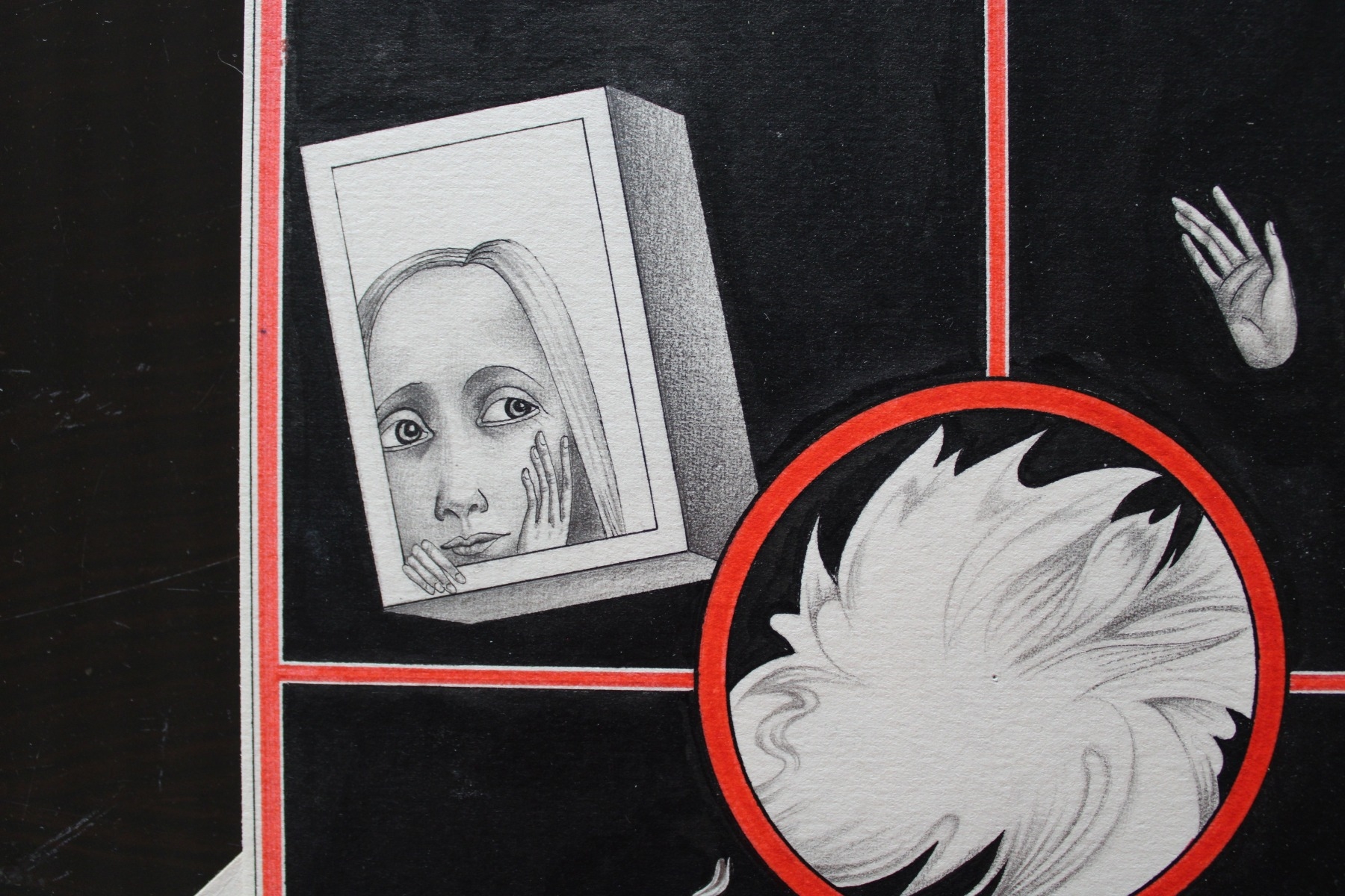 Artwork by Anita Kreituse, Matches, Made of Paper, ink, pencil