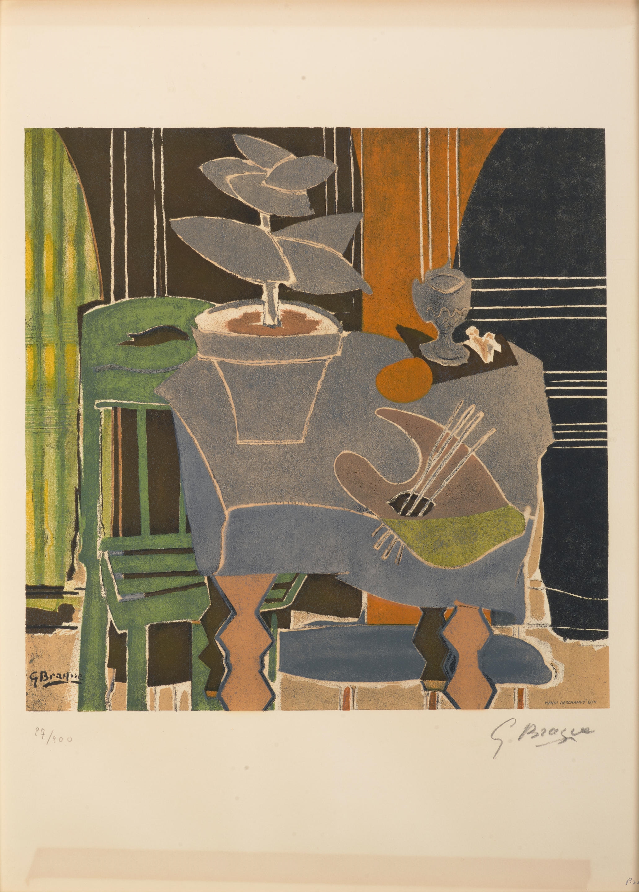 Nature morte à la palette by Georges Braque, 1960