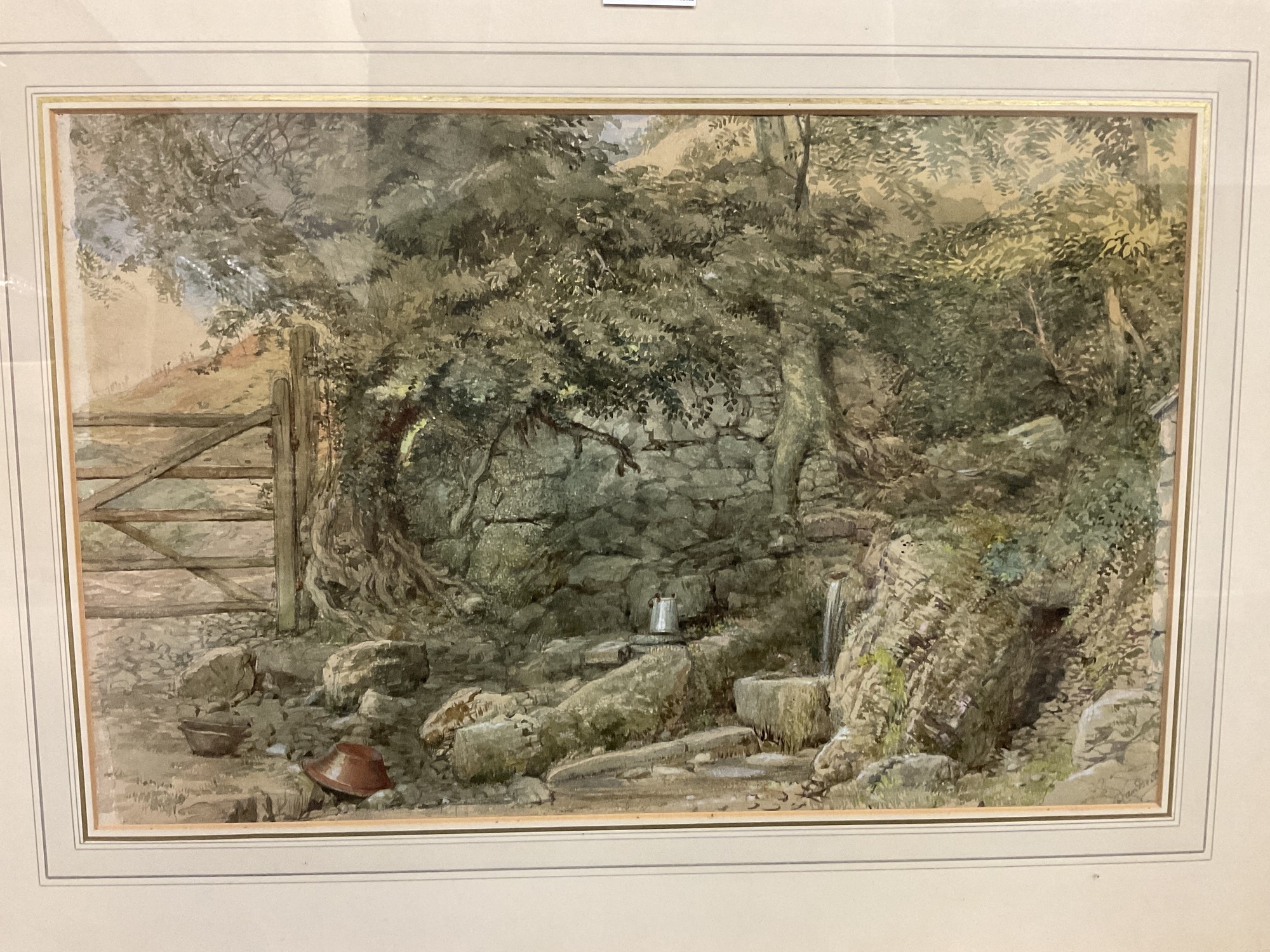 Charles Landseer | Rural landscape with a spring | MutualArt