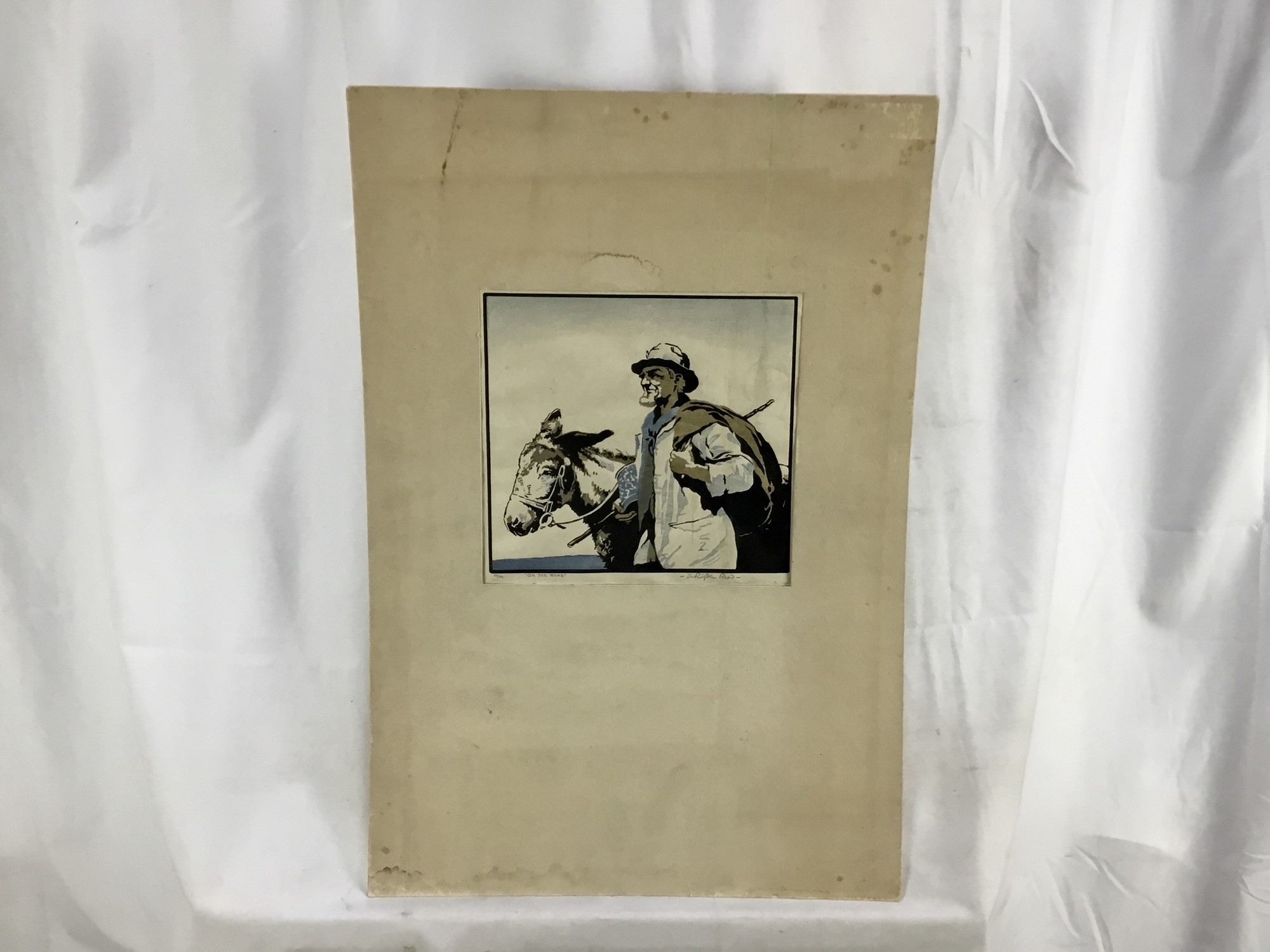 Arthur Rigden Read | 'On the Road' figure with donkeys | MutualArt