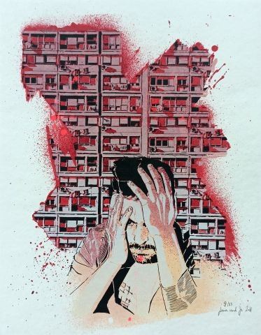 Sans titre Sérigraphie sur papier Signé, numéroté 9/33 et daté 2011 en bas à droite 45 x 35,5 cm by Jana & JS, 2011