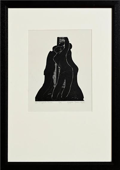 Elizabeth Rivers | Three Men with a Ladder (1964) (1964) | MutualArt