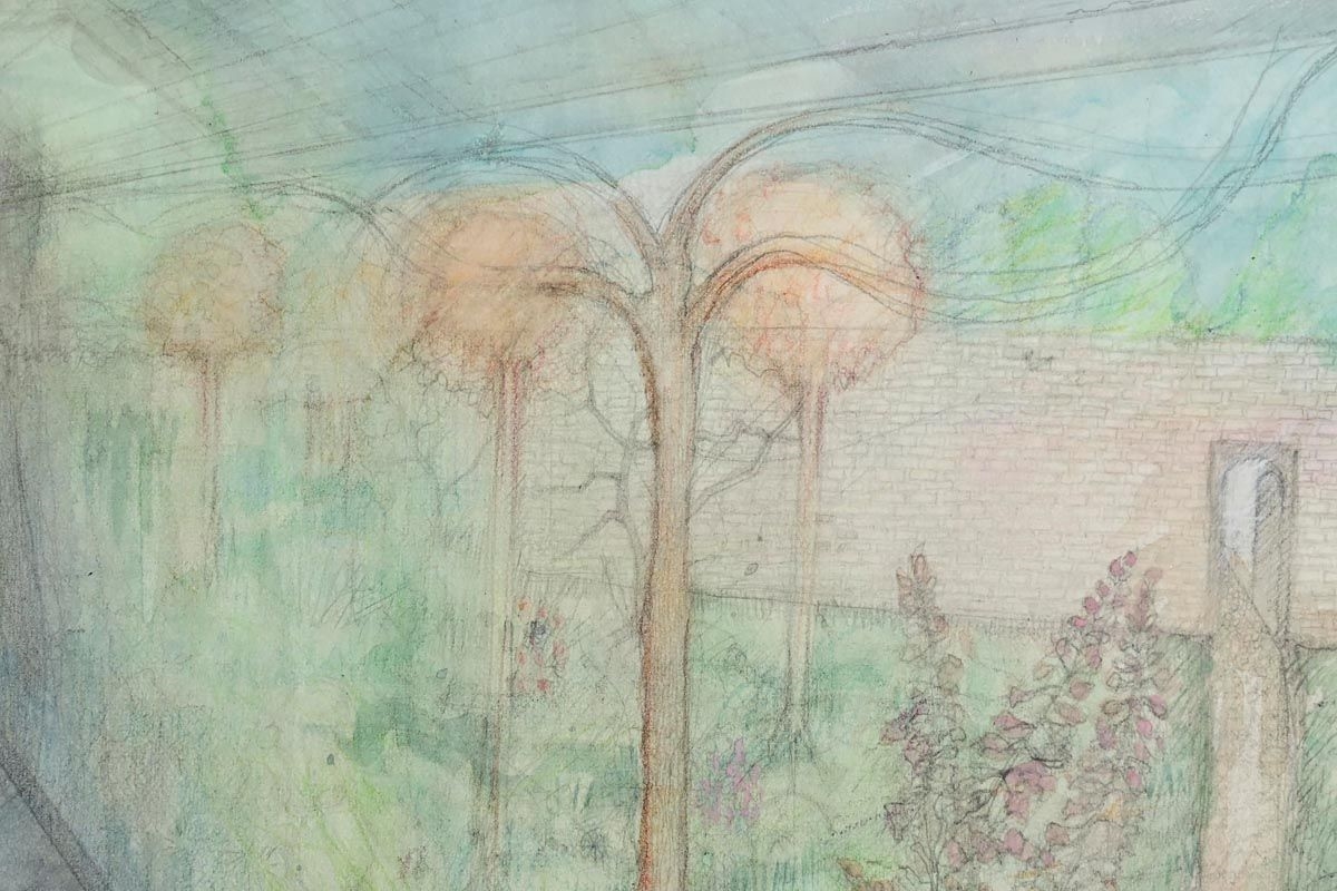 Artwork by Leila Pedersen, Tiger Asylum (2010), Made of mixed media on paper