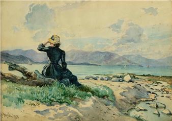 Watching the Boats Sail By (1883) - Alexander Stuart Boyd