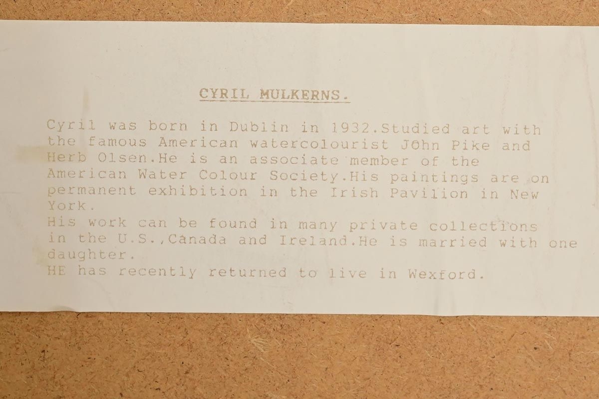 Artwork by Cyril Mulkernes, Ducks in Flight, Made of watercolour on paper