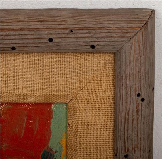 George Morrison | abstract oil on masonite (Circa 1950) | MutualArt