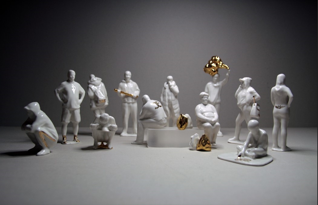 Artwork by Natalia Magalska, Slavsquad, Made of porcelain, gold