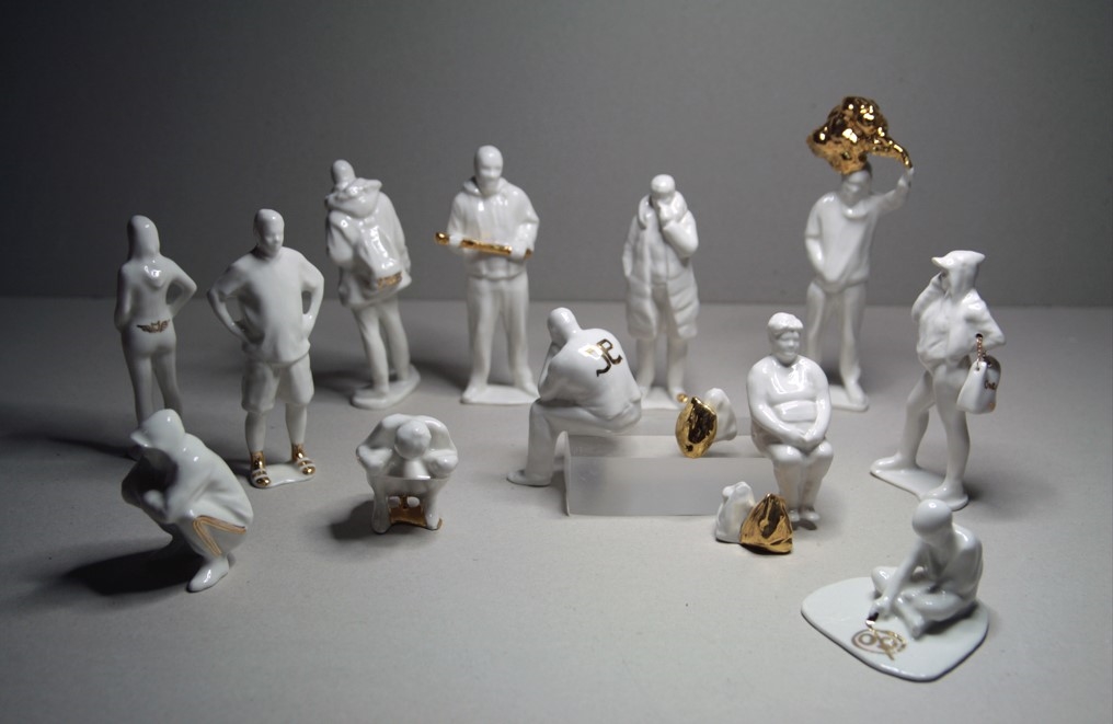 Artwork by Natalia Magalska, Slavsquad, Made of porcelain, gold