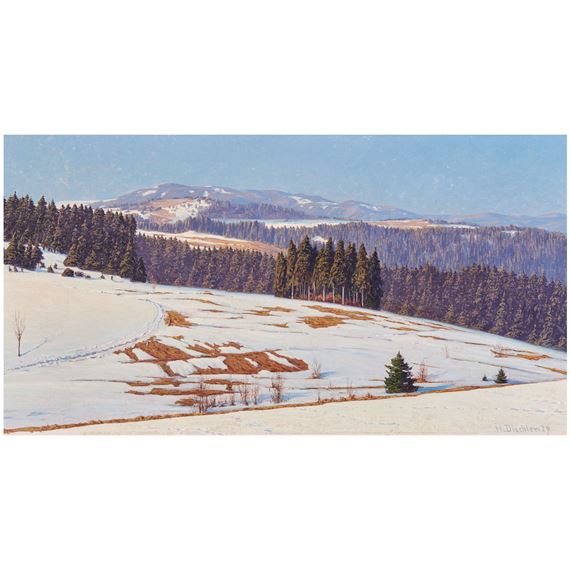 «Turnergebiet - Blick nach dem Schauinsland. (Thurner area - view to the Schauinsland)» by Hermann Dischler, 1929