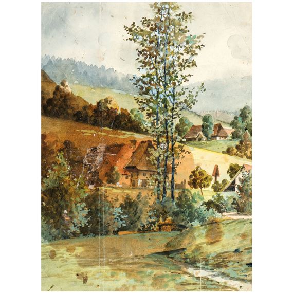 Landscape with farms