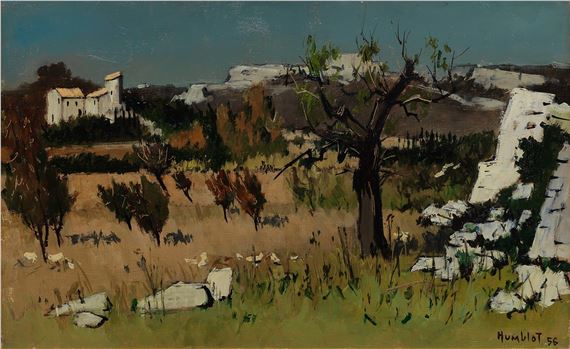 Paysage en Provence by Robert Humblot, 1956
