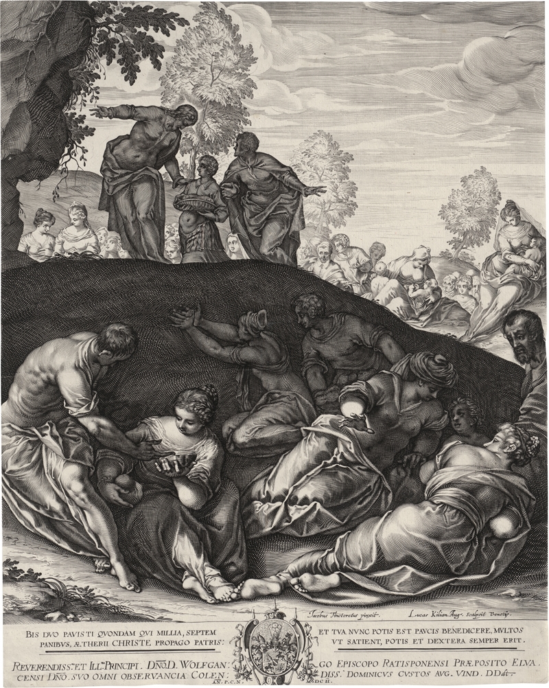 Artwork by Lucas Kilian, Die wundersame Vermehrung der Brote und Fische, Made of Engraving