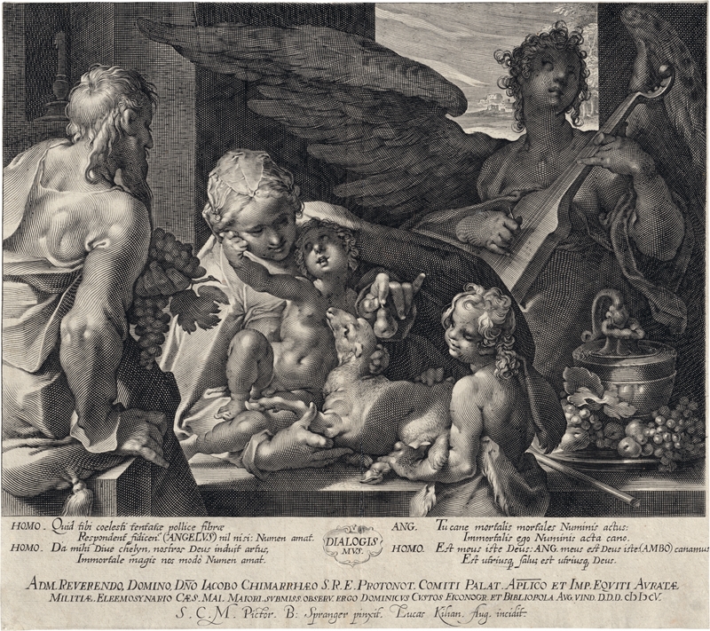 Artwork by Lucas Kilian, Die Hl. Familie mit dem Johannesknaben, Made of Engraving