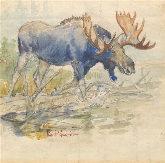 Philip R. Goodwin | Moose in Landscape | MutualArt