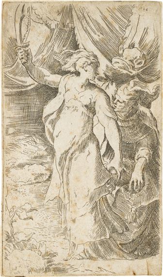 Judith (Bartsch 6; Gnann 14) by Parmigianino, circa 1530-1540