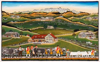 Alpfahrt vor Alpsteinkulisse - Josef Manser